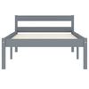 vidaXL Giroletto senza Materasso Grigio 100x200 cm in Legno di Pino