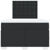 vidaXL Giroletto a Molle con Materasso Nero 120x190 cm in Similpelle