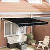 vidaXL Tenda Retrattile Nero 350 x 250 cm Poliestere e Alluminio