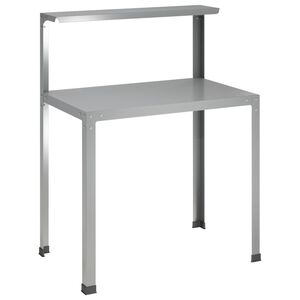 vidaXL Tavolo da rinvaso 100 x 50 x 104 cm Acciaio zincato Argento