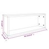 vidaXL Mensole Cubo Muro 4 pz Grigio Sonoma 60x15x23 cm in Multistrato