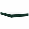 vidaXL Giroletto a Molle con Materasso Verde Scuro 140x190 cm Velluto