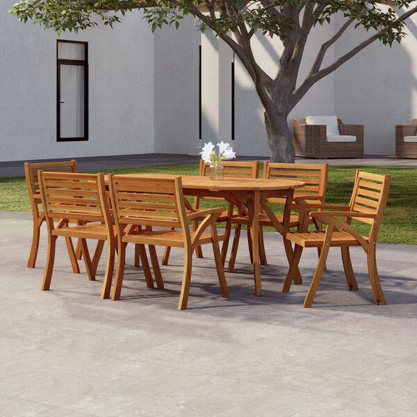 vidaXL Tavolo da Giardino 200x90x75 cm Legno Massello di Acacia