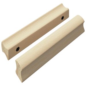 vidaXL Maniglia Dritta 2 pcs Colore Legno Naturale 130 x 25 x 30 mm