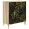 vidaXL Cassettiera ELBURG Stampa foglia di palma 66 x 36,5 x 75 cm