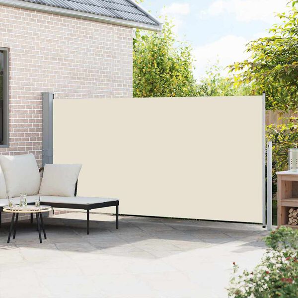 vidaXL Tenda da Sole Laterale Retrattile 160 x 500 cm Crema