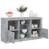 vidaXL Credenza con Luci LED Grigio Cemento 123x37x67 cm