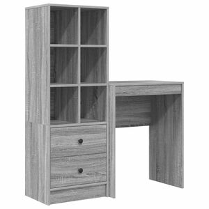 vidaXL Scrivania Grigio Sonoma 105,5 x 34 x 127 cm 2 pz