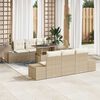 vidaXL Set di divani con cuscino 7 pcs Beige e Crema polyrattan