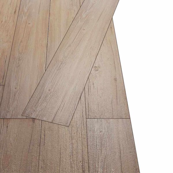 vidaXL Tavole per Pavimenti 18 pcs Marrone Rovere 2,51 m&sup2; PVC