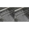 vidaXL Scarico Doccia Lineare 2 pz 630x140 mm Acciaio Inossidabile
