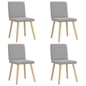 vidaXL Sedie da Pranzo 4 pz Grigio Nuvola in Tessuto