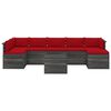 vidaXL Set Divani da Giardino su Pallet 8 pz con Cuscini Massello Pino