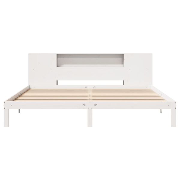vidaXL Giroletto con Libreria senza Materasso 180x200 cm in Legno Pino