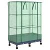 vidaXL Vaso da Giardino con Copertura per Serra e Ruote 2 pz PP