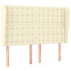 vidaXL Testiera ad Orecchio Crema 147x23x118/128 cm in Similpelle