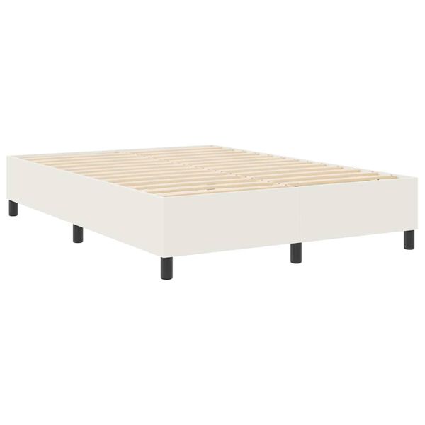 vidaXL Struttura letto piattaforma Crema 140 x 190 cm Tessuto
