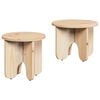 vidaXL Tavolino da salotto 2 pcs Naturale Legno massello di pino