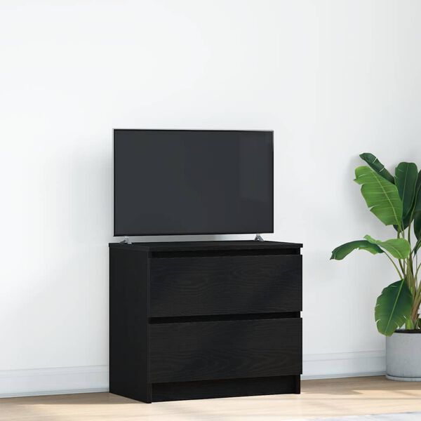 vidaXL Mobile Porta TV Nero 60x35x54 cm in Legno Multistrato