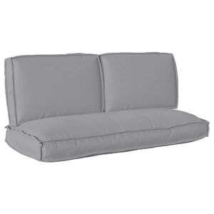 vidaXL Set di Cuscini Tessuto Oxford Grigio 120 x 50 x 52 cm