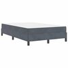 vidaXL Letto a molle con materasso Grigio scuro 120 x 220 cm Tessuto