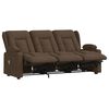 vidaXL Divano Massaggio a 3 Posti con Portabicchieri Marrone