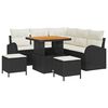 vidaXL Set Divano da Giardino 8 pz Nero polyrattan