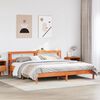 vidaXL Letto senza Materasso Marrone Cera 200x200 cm in Legno di Pino