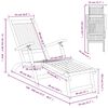 vidaXL Sdraio da Esterno con Poggiapiedi e Tavolo in Massello d'Acacia