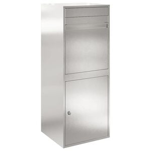 vidaXL Cassetta per pacchi Argento 41 x 38 x 103 cm Acciaio Inox