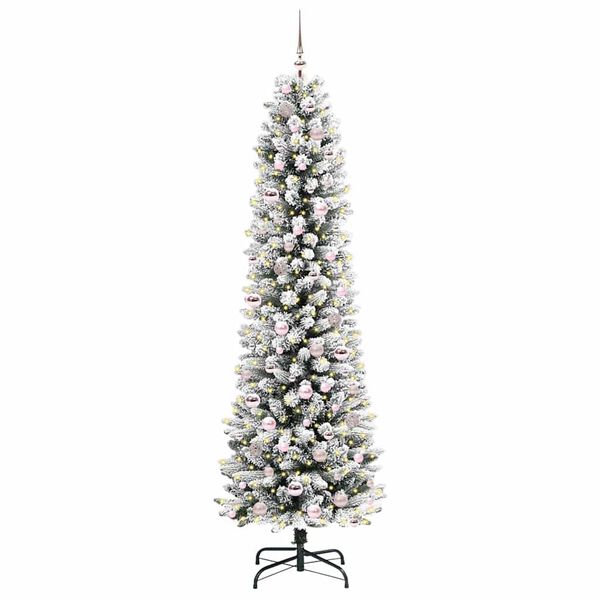 vidaXL Albero di Natale artificiale con 300 LED Bianco 210 cm