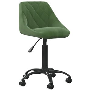 vidaXL Sedia da Ufficio Verde Scuro in Velluto