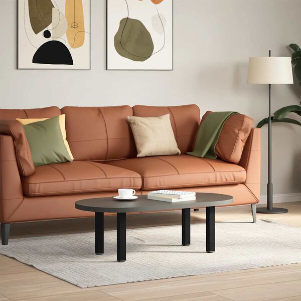 vidaXL Gambe per Tavolino da Caff&egrave; 4 pz Nere 42-44 cm Acciaio