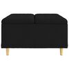 vidaXL Pouf contenitore con cuscino Nero 80 x 80 x 45 cm Tessuto