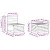 vidaXL Set divani 4 pcs Naturale Legno di Acacia Massello