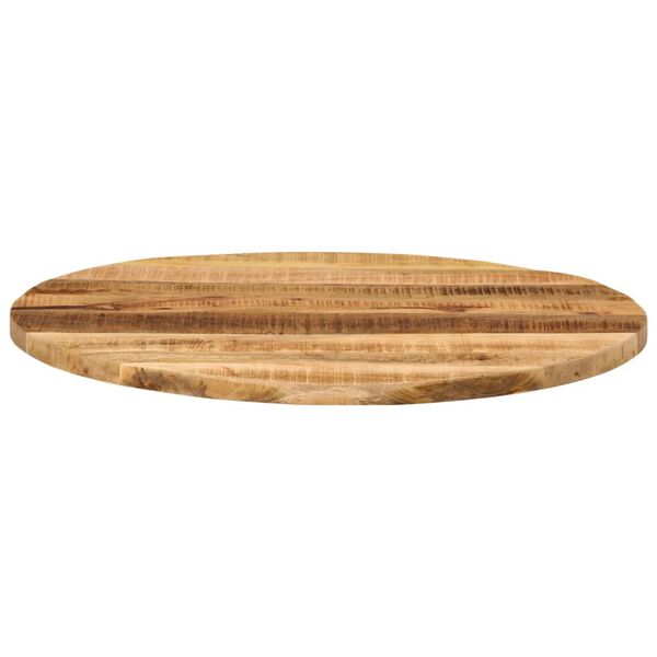 vidaXL Piano per Tavolo &Oslash; 80x3,8cm Rotondo Legno Massello Grezzo Mango