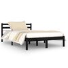 vidaXL Telaio Letto in Legno Massello di Pino 120x200 cm Nero