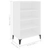 vidaXL Credenza Bianca 57x35x90 cm in Legno Multistrato