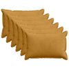vidaXL Federa 6 pz HOUTEN Giallo 30 x 50 cm corduroy