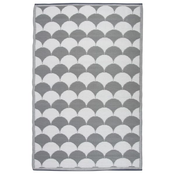 Esschert Design Tappeto da Esterno 180x121 cm Grigio Bianco OC24