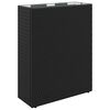 vidaXL Vasetto alto Nero 55 x 22 x 70 cm polyrattan