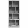 vidaXL Libreria Grigio Cemento 57x28,5x141 cm in Legno Multistrato