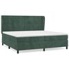 vidaXL Giroletto a Molle con Materasso Verde Scuro 200x200 cm Velluto