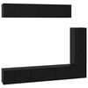 vidaXL TV Cabinet Set 6 pz 30,5 x 30 x 90 cm Rovere Nero