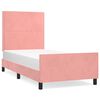 vidaXL Giroletto con Testiera Rosa 80x200 cm in Velluto