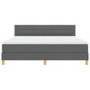 vidaXL Letto box spring con materasso Grigio scuro 180 x 200 cm