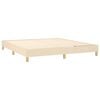vidaXL Giroletto a Molle con Materasso Crema 160x200 cm in Tessuto