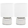 vidaXL Lampade da Tavolo 2 pz Pulsanti Touch Bianche E14