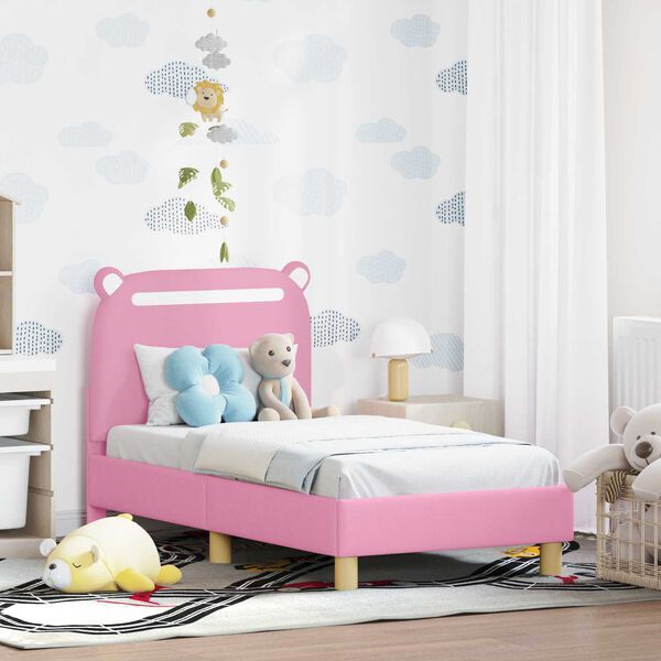 vidaXL Struttura letto per bambini con testata Rosa 70 x 140 cm