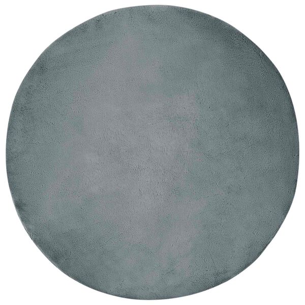 vidaXL Tappeto in Pelliccia Sintetica di Coniglio Olite Antracite